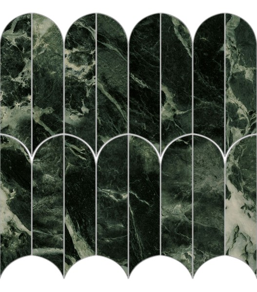 Mosaikfliese Marazzi Allmarble ventaglio verde aver lux 29,8 x 29,8 cm