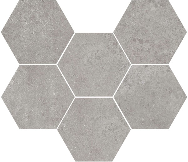 Mosaikfliese Boizenburg Renegade Hexagon metall 30 x 35 cm