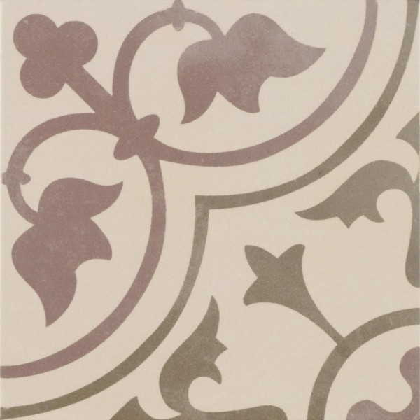 Muster Pamesa Arte Corot grau-rot 22,3 x 22,3 cm