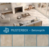 Musterbox Beton - warme Farben