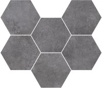 Mosaikfliese Boizenburg Renegade Hexagon ash gray 30 x 35 cm