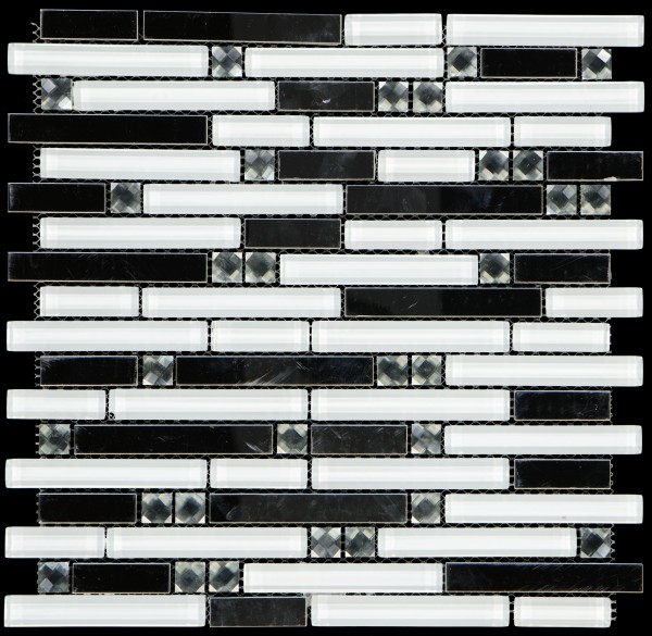 Mosaikfliese Diamond white 29,8 x 30,4 cm