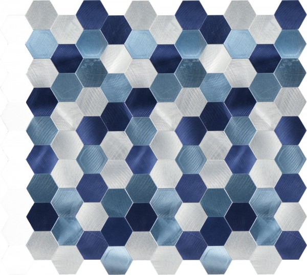 Mosaikfliese selbstklebend X-Glue Ocean silver 28 x 29 cm