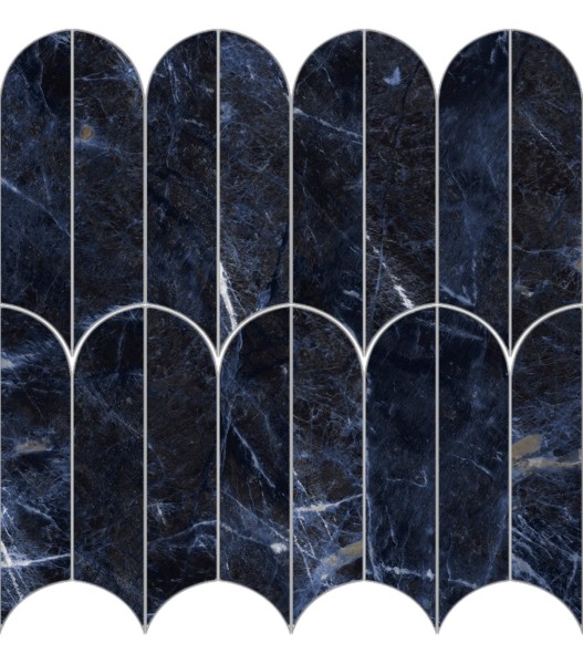 Mosaikfliese Marazzi Allmarble ventaglio sodalite blu lux 29,8 x 29,8 cm