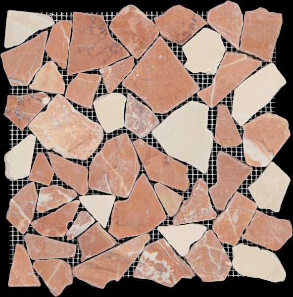 Mosaikfliese Max M013 rosso-cream 30,5 x 30,5 cm