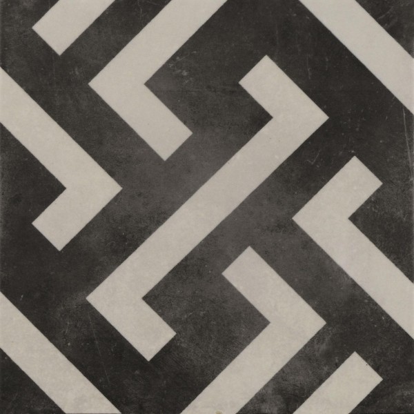 Bodenfliese Pamesa Arte Signac grau-schwarz 22,3 x 22,3 cm