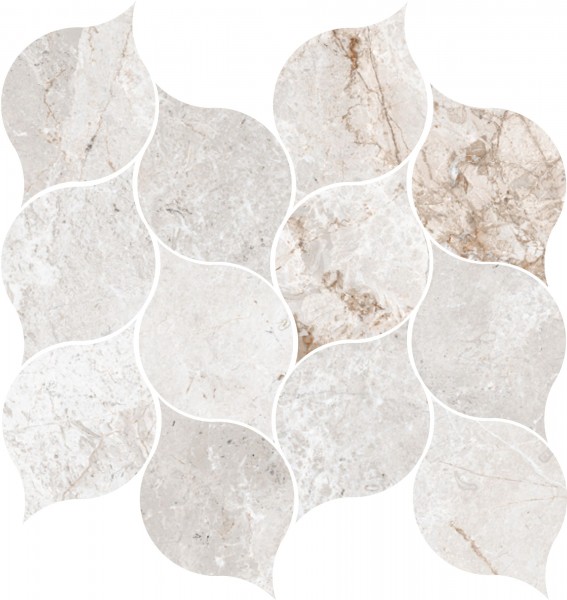 Mosaikfliese Toscana hoja perla mate 27,2 x 28,9 cm
