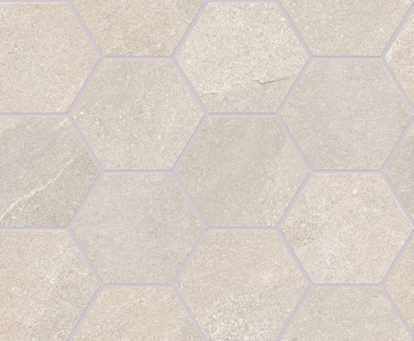 Mosaikfliese Ermes Aurelia Ark Hexagon corda satin 30 x 34 cm