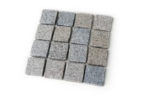 Pflasterstein Granit Pflastermatte geflammt 40 x 40 cm
