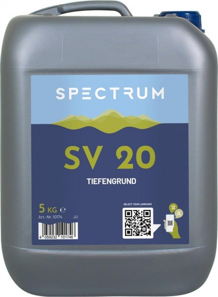 Grundierung Spectrum SV 20 für saugende Untergründe 5 kg reicht für ca. 33,5m²
