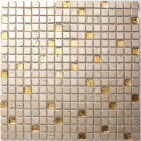 Mosaikfliese Supreme gold 30 x 30 cm