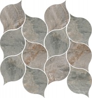Mosaikfliese Argenta Toscana hoja greige/gris mate 27,2 x 28,9 cm