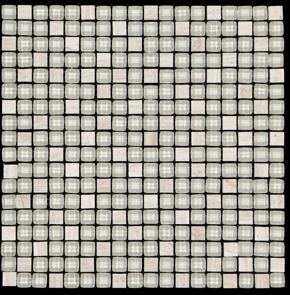 Mosaikfliese Chill white 30 x 30 cm