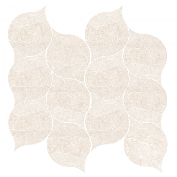 Mosaikfliese Tempo Hoja cotton mate 27,2 x 28,9 cm