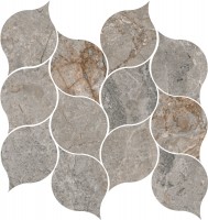 Mosaikfliese Argenta Toscana hoja greige mate 27,2 x 28,9 cm