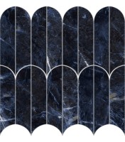 Mosaikfliese Marazzi Allmarble ventaglio sodalite blu lux 29,8 x 29,8 cm
