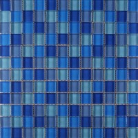 Mosaikfliese Mischung blau 30 x 30 cm