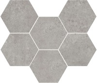 Mosaikfliese Boizenburg Renegade Hexagon metall 30 x 35 cm