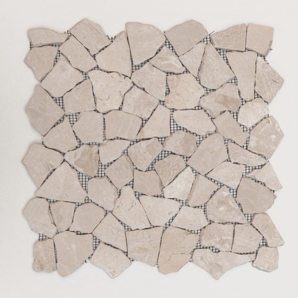 Mosaikfliese Bruch biancone 28 x 28 cm