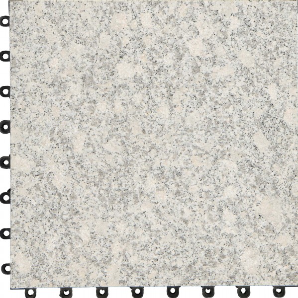 Bodenplatte Klickfliese Granit grau geflammt 30 x 30 x 2,8 cm