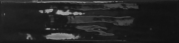 Wandfliese Colors black glossy 6 x 25 cm